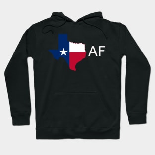 Texas Flag State Outline AF (white) Hoodie